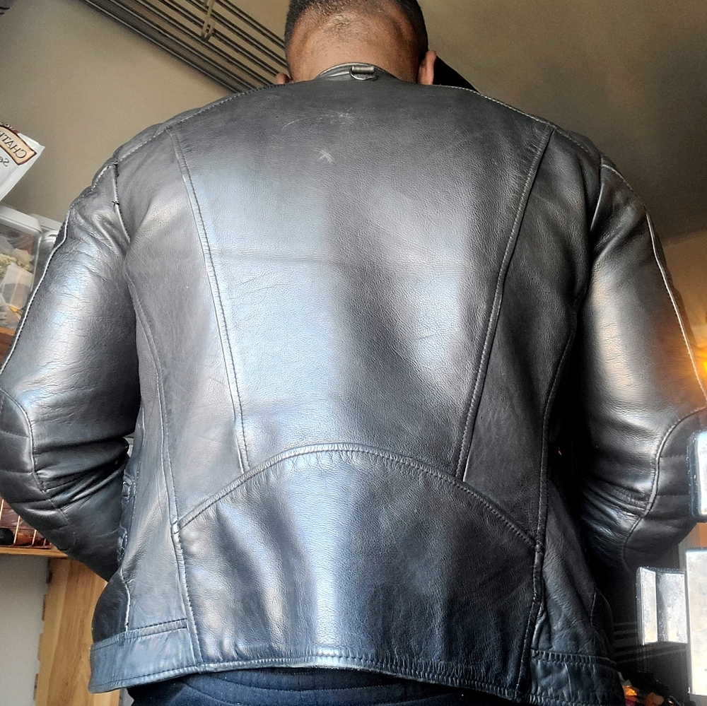 Mango leather jacket - Picture 3 of 7